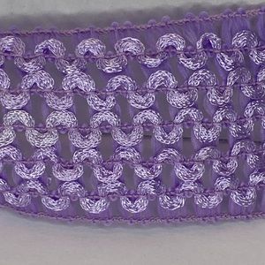 Light Purple Elastic Crochet Trim 1 3/4" 5 Yards Sewing Ribbon Crafts